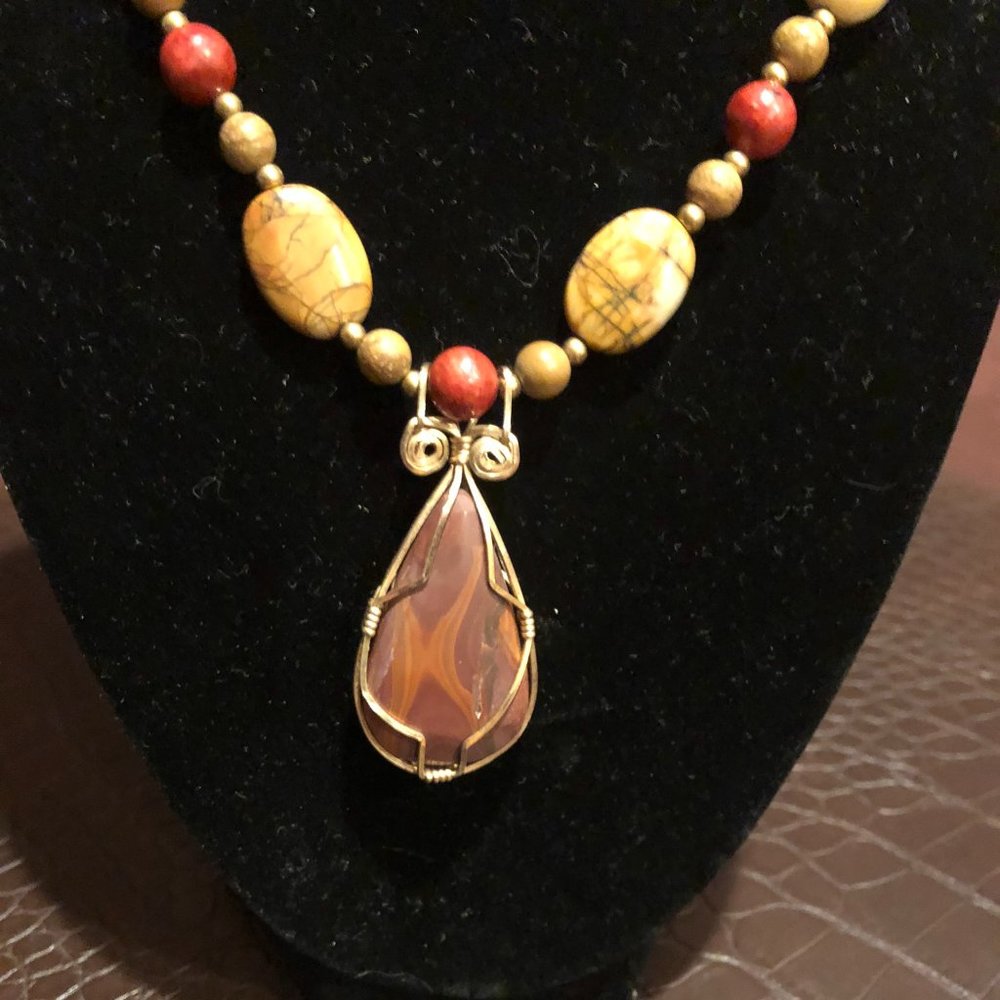 Fall Color Necklace Hand Made - Picture 4 of 6